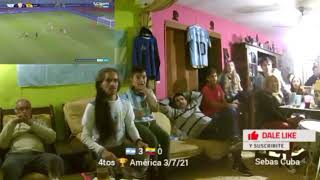 reaccion familia goles Argentina 3 Ecuador 0