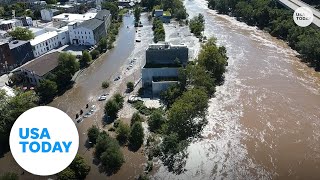 Drone footage shows devastating flooding in Philadelphia | USA TODAY