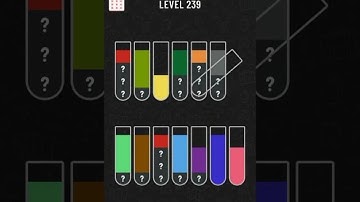 water sort color puzzle level 239 gameplay walkthrough solution