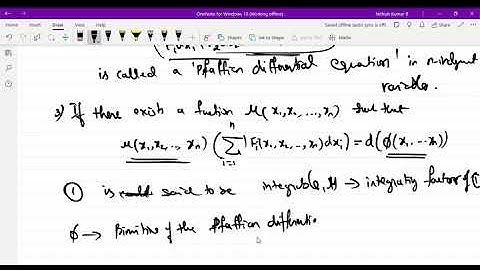 Ordinary Differential Equations in more than two variables | Pfaffian Differential Equations