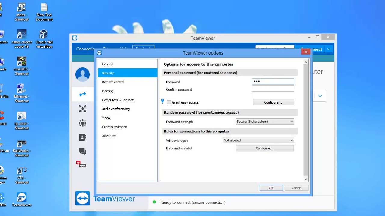 teamviewer portable fixed password