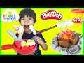 Ryan plays Play Doh Campfire Picnic Playset  toys for kids