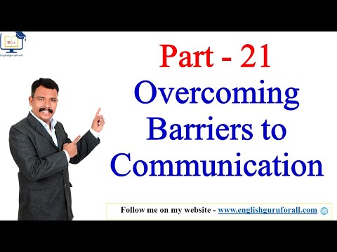 21. Overcoming Barriers