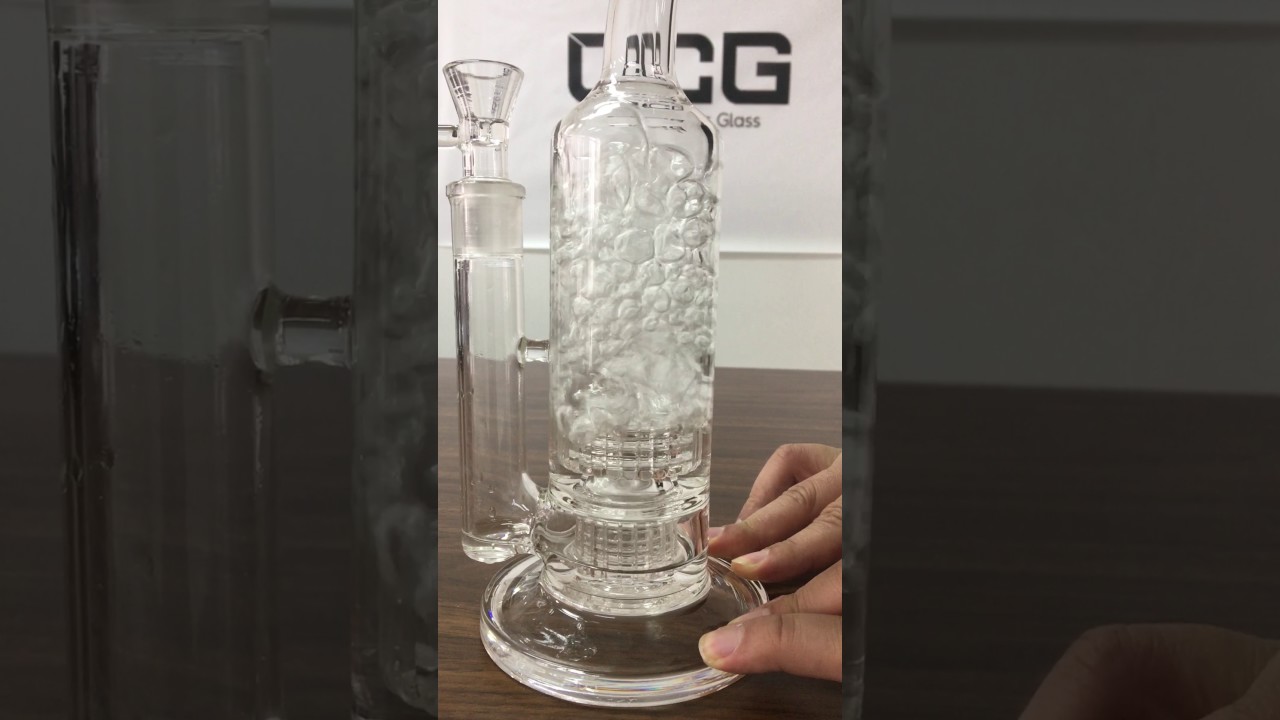 Glass water pipes with Double birdcage perc and 18.8mm male joint
