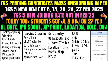 🥳TCS Direct Sending Joining Letter on Portal | Pending Mass Onboarding in Feb