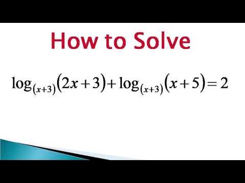 How to solve a Logarithmic equation with variable in both base and ...
