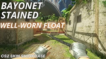 Bayonet Stained (Well-Worn) | CS2 Skin Showcase with NEW Animation