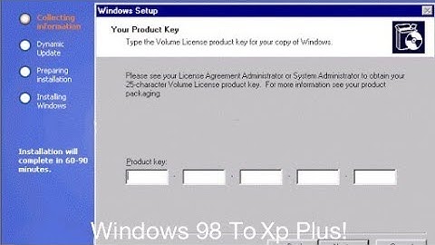 Windows 98 to XP Plus! - Windows Upgrade Chain!