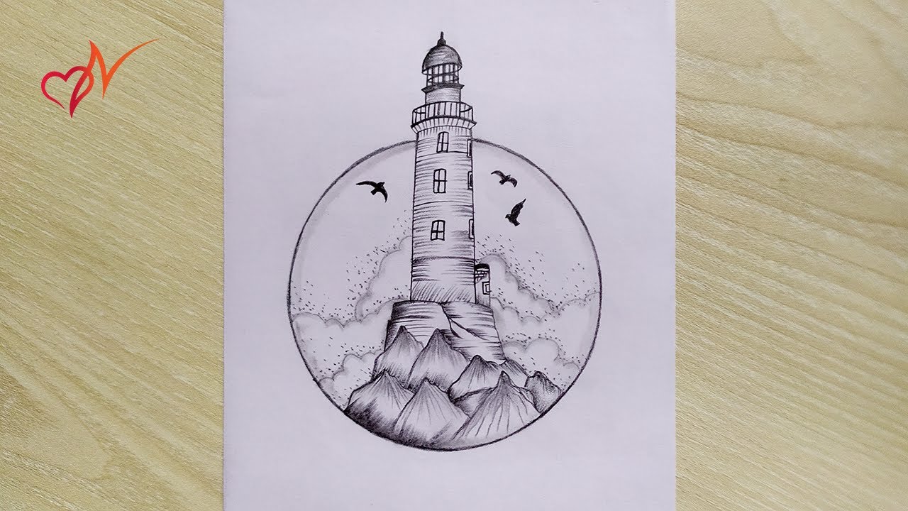 Lighthouse Sketch Vector Art Icons and Graphics for Free Download