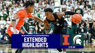 No. 10 Illinois at Michigan State: College Basketball Extended Highlights I CBS Sports