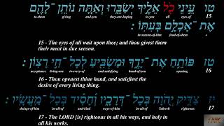 Psalm 145 - Bible Audio Hebrew and Subtitles in English