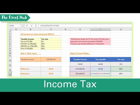Calculate UK Income Tax Using VLOOKUP In Excel - Progressive Tax Rate