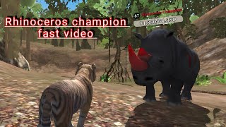 The tiger - Rhinoceros champion fast video 🦏 #thetigeronlinesimulator #thetigergame #youtubevideo screenshot 4