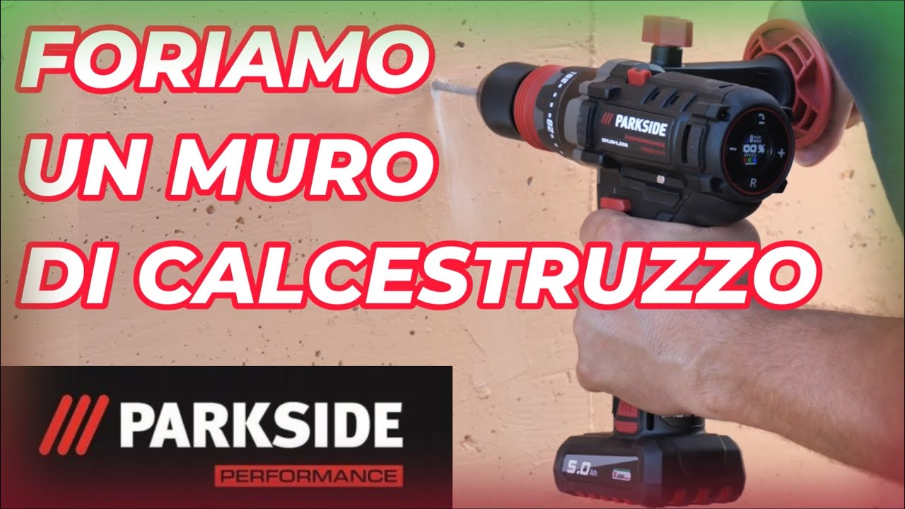 Foriamo il calcestruzzo con il Parkside Performance PPBSSA 12 A1Trapano avvitatore da 80Nm #parkside