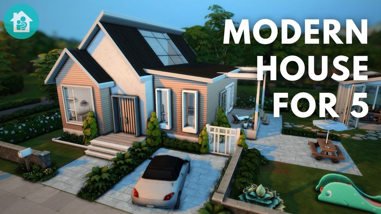 TINY HOUSE for 5 people 🏡 | The Sims 4 Speed build no CC | Growing ...