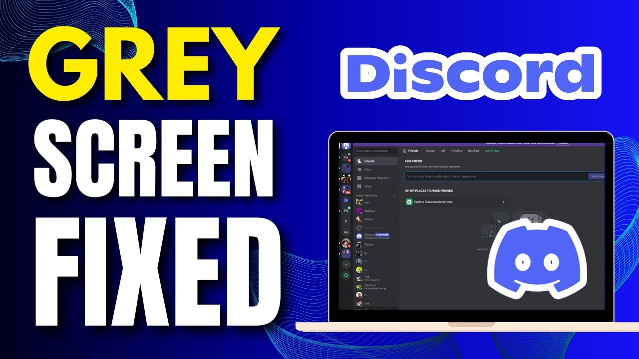How To Fix Discord Stuck On Black Or Grey Screen - YouTube