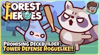 SUPER Promising Autobattler Defense Roguelike Deckbuilder! | Let's Try Forest Heroes