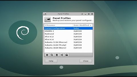 Xfce4-panel-profiles, a simple application to manage Xfce panel layouts: how to install it on Debian