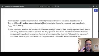 My first look at the AP Statistics 2022 FRQs