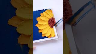 😱 Oil pastel Art || Sunflower 3D drawing || satisfying art #painting #art #shorts screenshot 1
