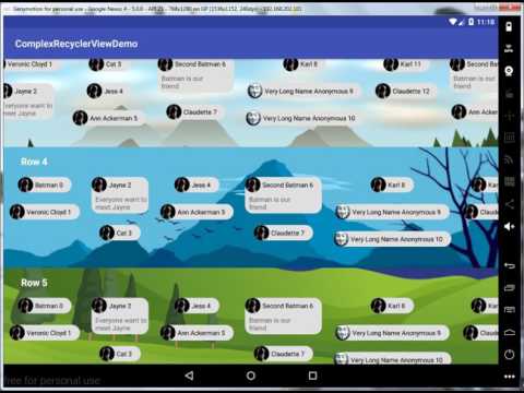 parallax recyclerview + ChipsLayoutManager demo