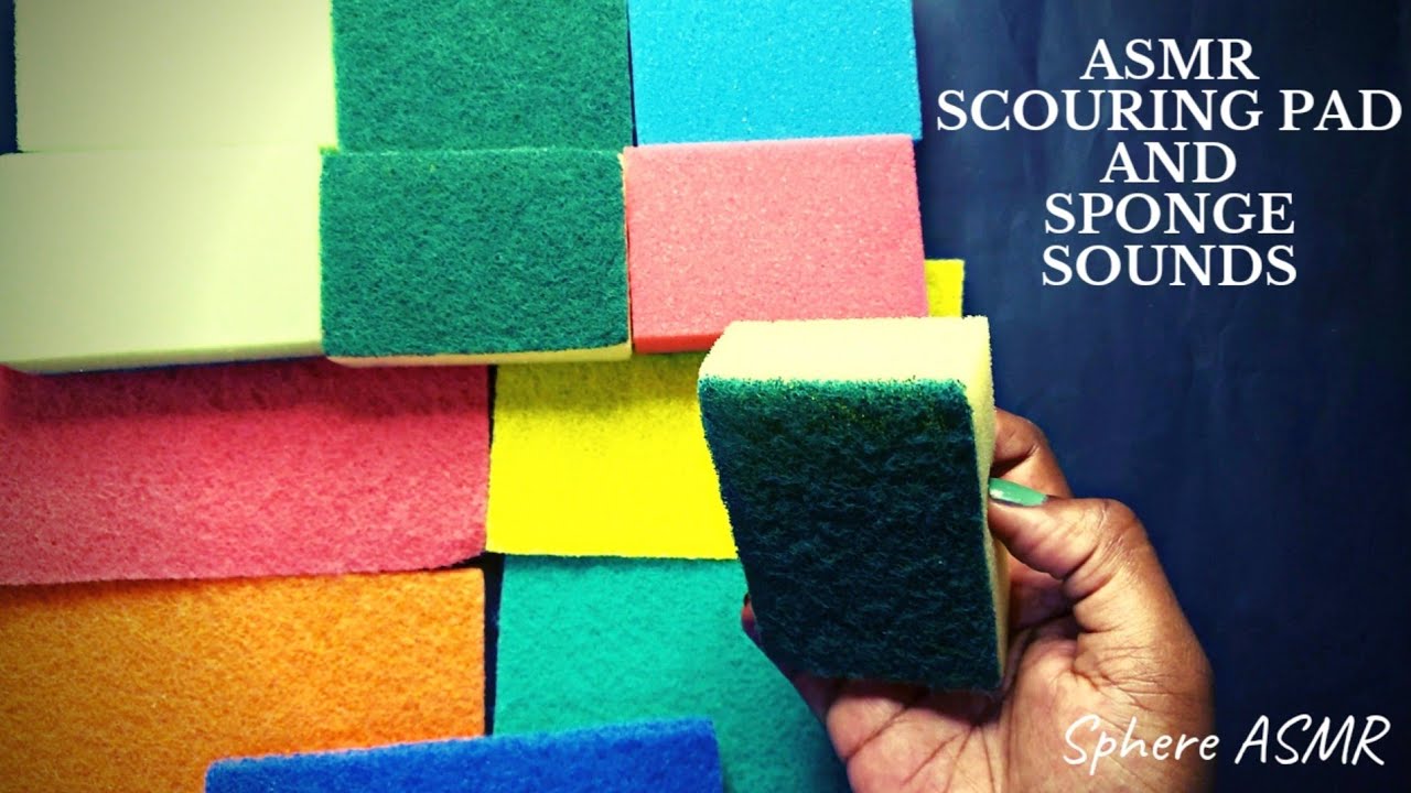 ASMR Sponge and Scouring Pad -  Scratching , Squeezing and Rubbing Sounds - Very Relaxing 😴😴