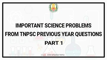 IMPORTANT SCIENCE PROBLEMS AND SOLUTIONS FROM TNPSC PREVIOUS YEAR QUESTIONS PART 1| TNPSC SCIENCE