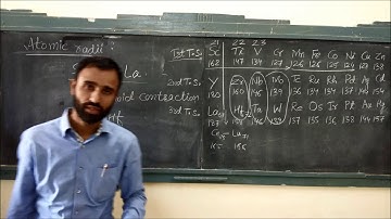 Atomic and ionic radii | variation of Atomic and ionic radii / d - block | transition elements |