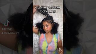 Curly Boho Crochet Locs w/ water wave human hair #hair #protectivestyles #crochetlocs #boholocs