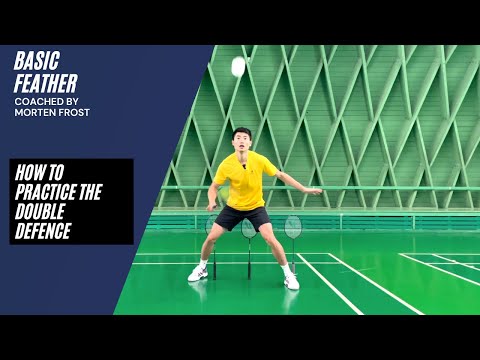 Badminton double defensive exercise (flat exchange) | Presented by Basic Feather and Morten Frost