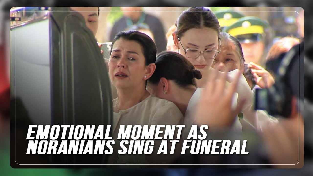 Nora's children in tears as Noranians start singing during funeral | ABS-CBN News