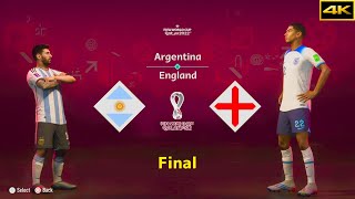 FIFA 23 | ARGENTINA vs. ENGLAND | MESSI vs. BELLINGHAM | FIFA WORLD CUP FINAL | [4K]