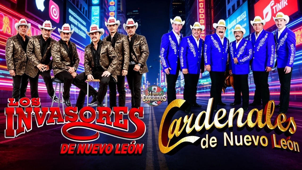 LOS INVASORES DE NUEVO LEÓN VS LOS CARDENALES DE NUEVO LEÓN NORTEÑAS VIEJITAS CLÁSICAS