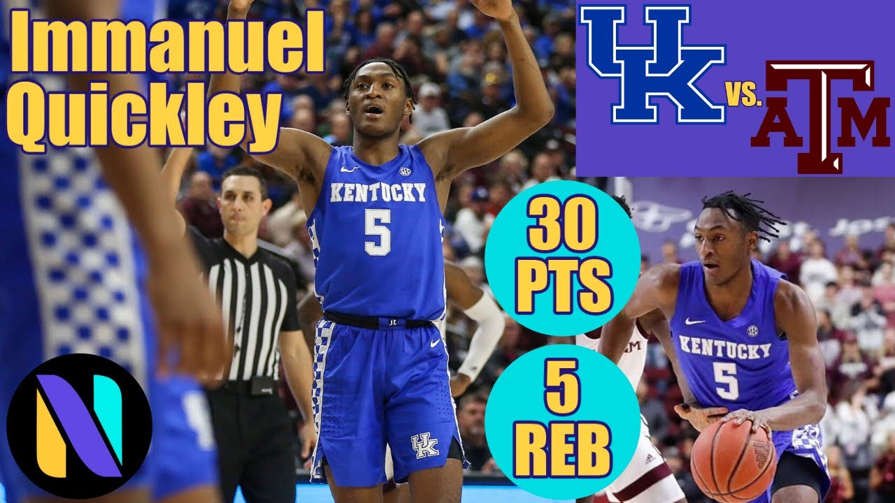 IMMANUEL QUICKLEY HIGHLIGHTS 2019-2020 SEASON KENTUCKY - Top Prospect NBA  Draft 2020 (1/60) 