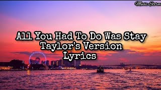 All You Had To Do Was Stay (Taylor's Version)  - Taylor Swift | TikTok | Music Storm