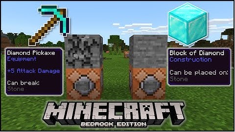 Minecraft Bedrock - Hoe je gereedschap krijgt waarmee je blokken kunt breken en blokken die je in...