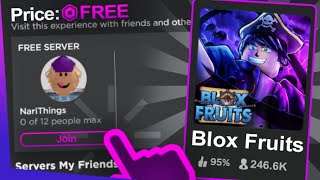 ROBLOX BLOX FRUITS FREE VIP SERVERS 2021