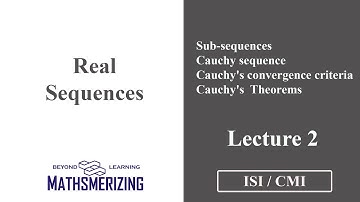 Real Sequences | Part 2 | Sub-sequences | Cauchy sequence | Cauchy