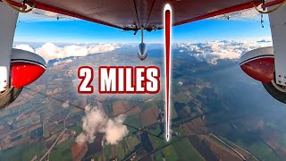 How long did this TINY AEROPLANE take to get over 2 MILES HIGH?