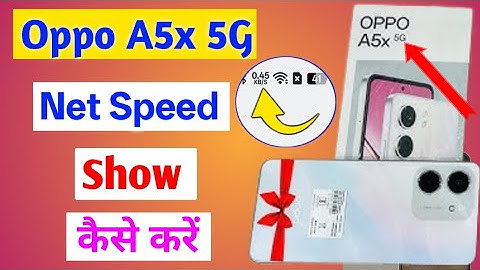 Oppo a5x net speed show kaise kare/How to net speed setting in oppo a5x