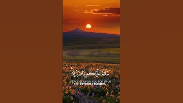 سلام عليكم بما صبرتم فنعم عقبى الدار/القارئ احمد النفيس