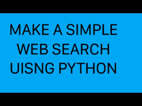 MAKE A SIMPLE WEB SEARCH USING PYTHON UNDER 5 LINES