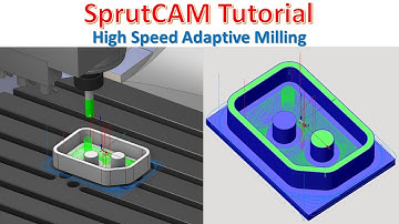 SprutCAM Tutorial #83 | Mill 2D Adaptive High Speed Toolpath - CNC Cutting High Speed