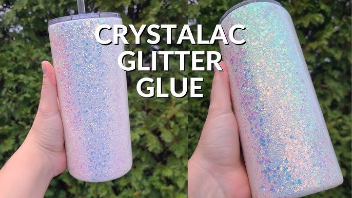 Tack-it method tumbler tutorial  CrystaLac Glitter Glue for Epoxy