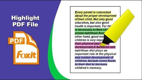 How to Highlight and Annotate a PDF Document in Foxit PDF Editor