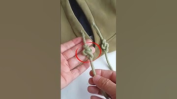 🥷🏼 [Hoodie Strings] 🪢How to tie a knot, this knot is very beautiful #shorts #diy #knot #rope #hoodie