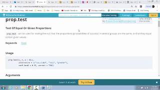 R Function prop.test for Test of One Proportion