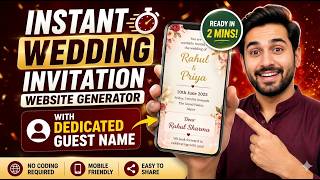 Wedding Invitation Website Generator with Guest Name | Instant Wedding Invite Website in 2 Minutes screenshot 3