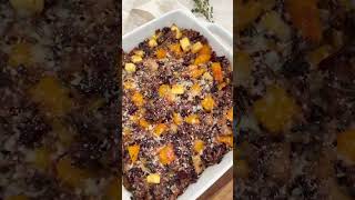 Wild Rice Casserole w/ Butternut Squash and Cranberries @TheUsaRiceFederation #ad #thinkrice #shorts