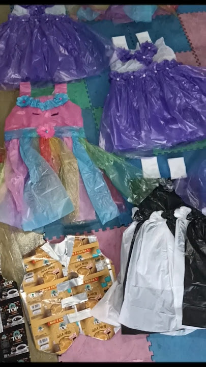 kostum plastik kresek/baju daur ulang#kostumdaurulang #kostumkreatif